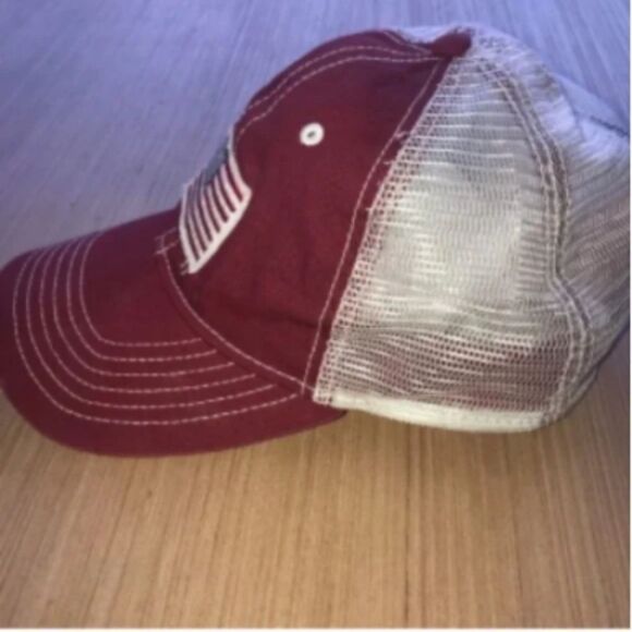USA American Flag Red Baseball Trucker Hat - Picture 3 of 7